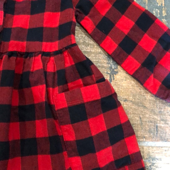Red & Black Checkered Flannel Dress 18 Months❗️ - Picture 5 of 6
